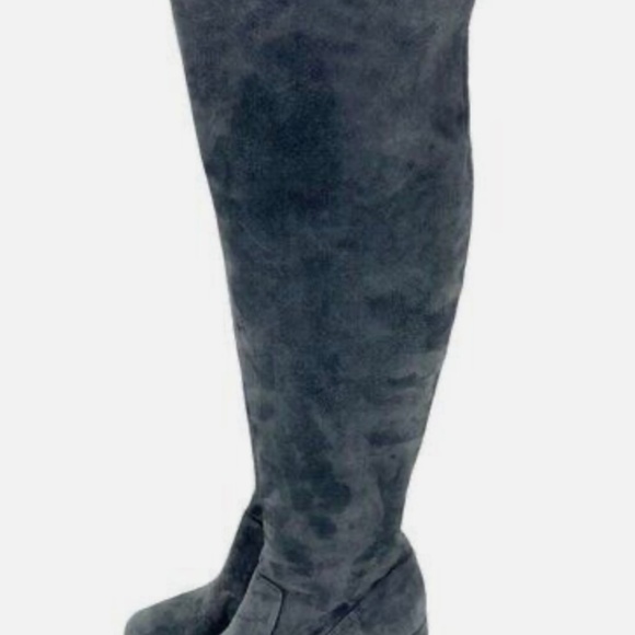 Vince, Blythe grey, Italian suede leather, Knee high Boots size Euro 38 (fit 7-8 - Picture 5 of 10